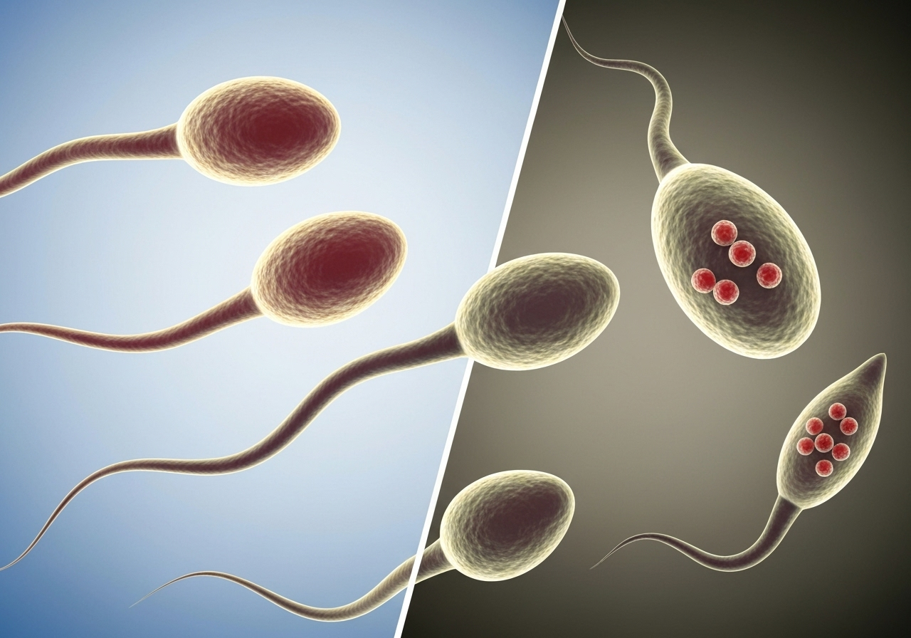 healthy vs abnormal sperm
